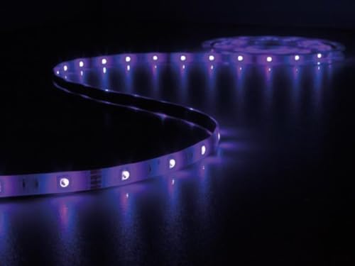 VELLIGHT - LEDS11SRGB Satz mit Flexibler LED Leiste, Controller und Netzteil, Musikgesteuert, RGB, 150 LED, 12 VDC, 5 m 176062 von Perel