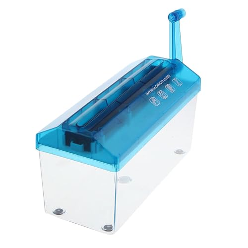 Perfeclan Aktenvernichter, Manueller Papierschredder Mini-Handkurbel-Aktenvernichter, Schredder Aktenvernichter, Zuhause, Office,A6-Papier, Tragbare Quittungen,Blau von Perfeclan