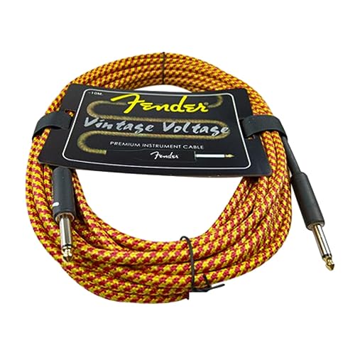 Perfeclan Gitarren-Patchkabel, elektrisches Instrumentenkabel, professionelles E-Gitarrenkabel, Gitarrenkabel für Verstärker, Equalizer, Bass, E-Gitarre, 3m rot gelb Perfeclan Gitarren-Patchkabel, elektrisches Instrumentenkabel, professionelles E-Gitarrenkabel, Gitarrenkabel für Verstärker, Equalizer, Bass, E-Gitarre, 3m rot gelb von Perfeclan