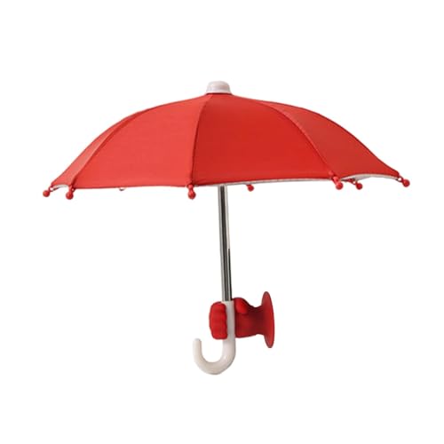 Perfeclan Handy-Regenschirm für die Abdeckung, kreativer Sonnenblenden-Saugnapfständer für die Navigation im Freien mit dem Auto oder Fahrrad, Handy, Fahrrad, Rot Perfeclan Handy-Regenschirm für die Abdeckung, kreativer Sonnenblenden-Saugnapfständer für die Navigation im Freien mit dem Auto oder Fahrrad, Handy, Fahrrad, Rot von Perfeclan