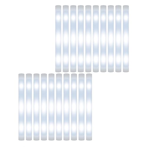 Perfeclan LED-Leuchtstäbe-Set, leuchtende Schaumstoffstäbe, Partygeschenke, weiße Leuchtstäbe, LED-Schaumstoffstäbe für Urlaub, Halloween, Geburtstagsgeschenke, 20 Stück Perfeclan LED-Leuchtstäbe-Set, leuchtende Schaumstoffstäbe, Partygeschenke, weiße Leuchtstäbe, LED-Schaumstoffstäbe für Urlaub, Halloween, Geburtstagsgeschenke, 20 Stück von Perfeclan