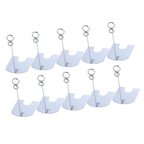 perfeclan 10 Stück Tischnummernhalter, Tischkartenhalter, Tischschildständer, Menüclips, Warenschildclip für Karten, Supermärkte, Bäckereien, Argent perfeclan 10 Stück Tischnummernhalter, Tischkartenhalter, Tischschildständer, Menüclips, Warenschildclip für Karten, Supermärkte, Bäckereien, Argent von Perfeclan