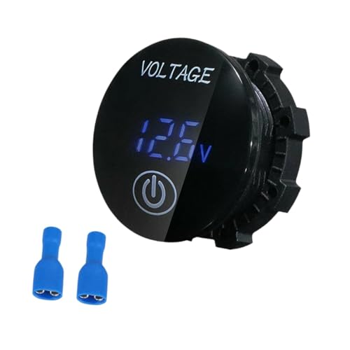 perfeclan CAR Digital Spannungsmonitor 12 V 24 V Voltmeter Tester Boot Marine Teile Einfach Einbau von Automobilmesserspannungsmesserschalter, Blau perfeclan CAR Digital Spannungsmonitor 12 V 24 V Voltmeter Tester Boot Marine Teile Einfach Einbau von Automobilmesserspannungsmesserschalter, Blau von Perfeclan