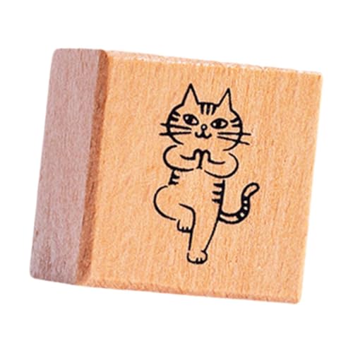 perfeclan Katzenstempel für Kinder kleiner quadratischer Stempel auf Holzblock süßes Tier für Kartenherstellung Tagebuch Fotoalbum Dekoration, Yoga perfeclan Katzenstempel für Kinder kleiner quadratischer Stempel auf Holzblock süßes Tier für Kartenherstellung Tagebuch Fotoalbum Dekoration, Yoga von Perfeclan