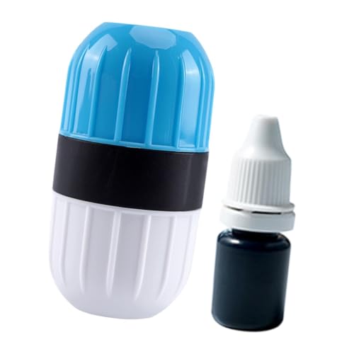 perfeclan Tablature Roller Stamp Music -Schreiben Lieferungen doppelte Kopf Handschrift Line Stempel nachfüllbar Tintenpraxis Tool für Arbeitsblätter, Blau Weiss von Perfeclan