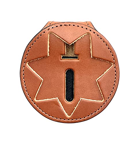 Perfect Fit Shield Wallets Arizona San Francisco Corrections 7-Punkt-Stern-Gürtelclip, Leder, mit Halskette (Ausschnitt 382) von Perfect Fit Shield Wallets