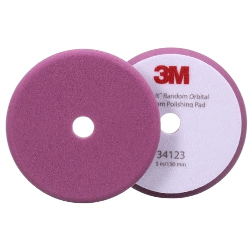 3M Perfect It Feines Schaum-Polierpad für Exzenter Poliermaschine, violett, 130 mm (5 in), 34123 von Perfect-It