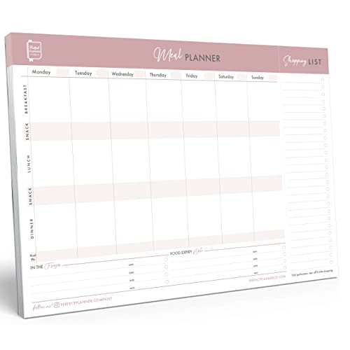 Perfect Planner Company – Magnetischer Wochenplaner Essensplaner Block – A4 - Lebensmittel Einkaufsliste Abreißdesign - Kalorien-Tracker - 50 Seiten von Perfect PLANNER company