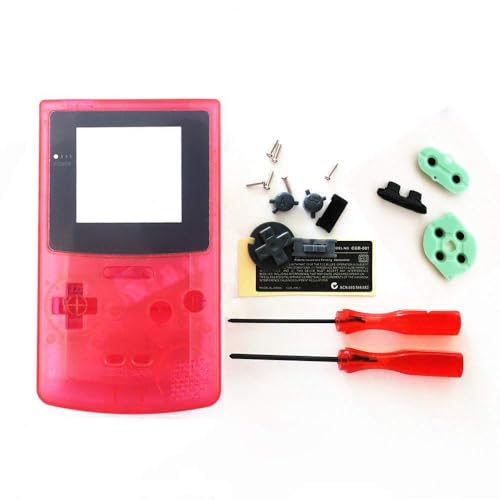 Ersatz-Gehäuse für Nintendo Gameboy Color GBC, durchsichtig Rot von Perfect Part