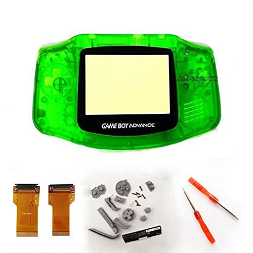 Komplettes Gehäuse für Nintendo Game Boy Advance GBA AGS 001 Mod Kit Ersatz Transparent Grün von Perfect Part