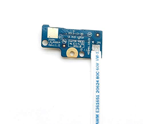 Perfect Part Laptop Power Button Board mit Kabel für HP 15-G 15-G029wm 15-G029ca 15-G031ds 15-G032ds Series 749650-001 LS-A991P 455MKL32L01 Perfect Part Laptop Power Button Board mit Kabel für HP 15-G 15-G029wm 15-G029ca 15-G031ds 15-G032ds Series 749650-001 LS-A991P 455MKL32L01 von Perfect Part