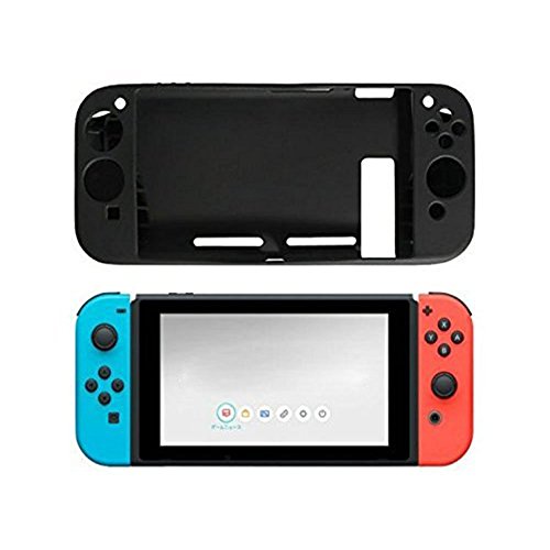 Silikon Soft Gummi Gel Case Cover Skin für Nintendo Schalter NS joy-con Controller schwarz von Perfect Part