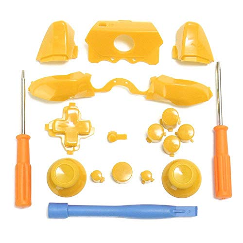 Stoßdämpfer-Tasten DPad LB RB LT RT Tasten & T6 T8 Schraubendreher & Brechstange für Xbox One Elite 3,5 mm Controller gelb Stoßdämpfer-Tasten DPad LB RB LT RT Tasten & T6 T8 Schraubendreher & Brechstange für Xbox One Elite 3,5 mm Controller gelb von Perfect Part