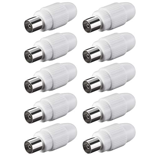 10 Stück Koax Buchse TV SAT Koaxial Antennenstecker Kupplung Schraubbefestigung von PerfectHD