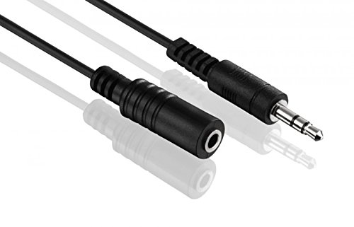 10m Klinkenkabel Verlängerung 3,5mm | AUX Kabel | Audio Stereo Klinkenkabel | 3,5mm Stecker auf 3,5mm Buchse | Verlängerungskabel für Kopfhörer Smartphones Tablet Handy PC KFZ HiFi | Schwarz von PerfectHD