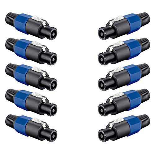 10x PA Lautsprecherstecker | 4-polig | zum Schrauben | mit Knickschutz | Audio Lautsprecher Stecker | Twist Speakon Kabel Verstärker 4 Pole | 10 Stück 10x PA Lautsprecherstecker | 4-polig | zum Schrauben | mit Knickschutz | Audio Lautsprecher Stecker | Twist Speakon Kabel Verstärker 4 Pole | 10 Stück von PerfectHD
