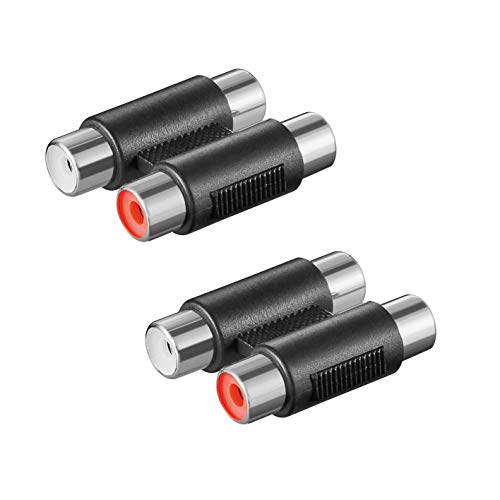 2X Audio Adapter | 2X Cinch Buchse auf 2X Cinch Buchse | Stereo Verbinder Chinch Doppel Kupplung RCA | Schwarz | 2 Stück 2X Audio Adapter | 2X Cinch Buchse auf 2X Cinch Buchse | Stereo Verbinder Chinch Doppel Kupplung RCA | Schwarz | 2 Stück von PerfectHD