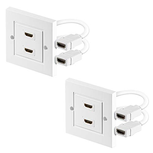 2X HDMI 4K Wanddose | 2X HDMI Port | HDMI 2.0b | UHD HDR | Ultra HD 2160p | Full HD 1080p | High Speed Ethernet | 3D | 2 Fach | 2 Stück 2X HDMI 4K Wanddose | 2X HDMI Port | HDMI 2.0b | UHD HDR | Ultra HD 2160p | Full HD 1080p | High Speed Ethernet | 3D | 2 Fach | 2 Stück von PerfectHD