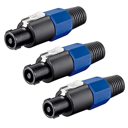 3X PA Lautsprecherstecker | 4-polig | zum Schrauben | mit Knickschutz | Audio Lautsprecher Stecker | Twist Speakon Kabel Verstärker 4 Pole | 3 Stück 3X PA Lautsprecherstecker | 4-polig | zum Schrauben | mit Knickschutz | Audio Lautsprecher Stecker | Twist Speakon Kabel Verstärker 4 Pole | 3 Stück von PerfectHD