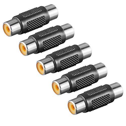 5X Audio Adapter | Cinch Buchse auf Cinch Buchse | Stereo Verbinder Chinch Kupplung RCA | Schwarz | 5 Stück 5X Audio Adapter | Cinch Buchse auf Cinch Buchse | Stereo Verbinder Chinch Kupplung RCA | Schwarz | 5 Stück von PerfectHD