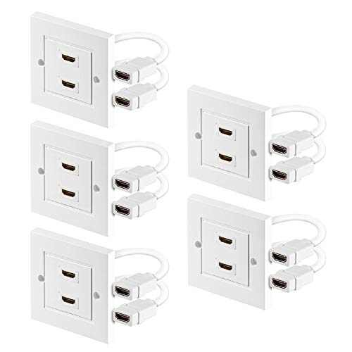 5X HDMI 4K Wanddose | 2X HDMI Port | HDMI 2.0b | UHD HDR | Ultra HD 2160p | Full HD 1080p | High Speed Ethernet | 3D | 2 Fach | 5 Stück 5X HDMI 4K Wanddose | 2X HDMI Port | HDMI 2.0b | UHD HDR | Ultra HD 2160p | Full HD 1080p | High Speed Ethernet | 3D | 2 Fach | 5 Stück von PerfectHD