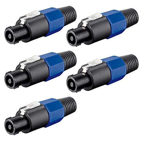 5X PA Lautsprecherstecker | 4-polig | zum Schrauben | mit Knickschutz | Audio Lautsprecher Stecker | Twist Speakon Kabel Verstärker 4 Pole | 5 Stück 5X PA Lautsprecherstecker | 4-polig | zum Schrauben | mit Knickschutz | Audio Lautsprecher Stecker | Twist Speakon Kabel Verstärker 4 Pole | 5 Stück von PerfectHD