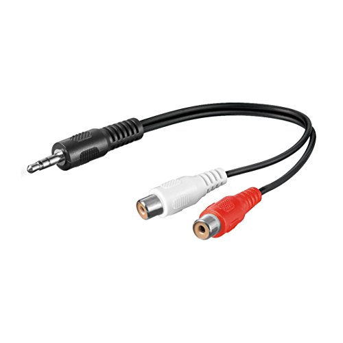 Audio Adapter | 20 cm | 3,5 mm Klinke Stecker auf 2x Cinch Buchse | Stereo Y Adapter RCA Verbinder Chinch Laptop Tablet Smartphone | Schwarz Audio Adapter | 20 cm | 3,5 mm Klinke Stecker auf 2x Cinch Buchse | Stereo Y Adapter RCA Verbinder Chinch Laptop Tablet Smartphone | Schwarz von PerfectHD
