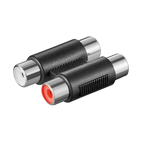 Audio Adapter | 2X Cinch Buchse auf 2X Cinch Buchse | Stereo Verbinder Chinch Doppel Kupplung RCA | Schwarz Audio Adapter | 2X Cinch Buchse auf 2X Cinch Buchse | Stereo Verbinder Chinch Doppel Kupplung RCA | Schwarz von PerfectHD