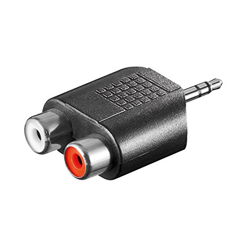 Audio Adapter | 3,5 mm Klinke Stecker auf 2X Cinch Buchse | Stereo Y Adapter RCA Verbinder Chinch Laptop Tablet Smartphone | Schwarz Audio Adapter | 3,5 mm Klinke Stecker auf 2X Cinch Buchse | Stereo Y Adapter RCA Verbinder Chinch Laptop Tablet Smartphone | Schwarz von PerfectHD