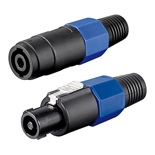PA Lautsprecherstecker + Kupplung Set | 4-polig | zum Schrauben | mit Knickschutz | Audio Lautsprecher Stecker Buchse | Twist Speakon Kabel Verstärker 4 Pole PA Lautsprecherstecker + Kupplung Set | 4-polig | zum Schrauben | mit Knickschutz | Audio Lautsprecher Stecker Buchse | Twist Speakon Kabel Verstärker 4 Pole von PerfectHD