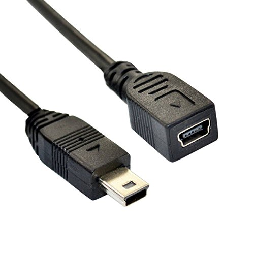 PerfectHD 2X Mini USB Verlängerung | 1,2 Meter | 5-polig | USB 2.0 | USB Mini Stecker auf USB Mini Buchse | Kabel Adapterkabel Verlängerungskabel | Schwarz | 2 Stück von PerfectHD