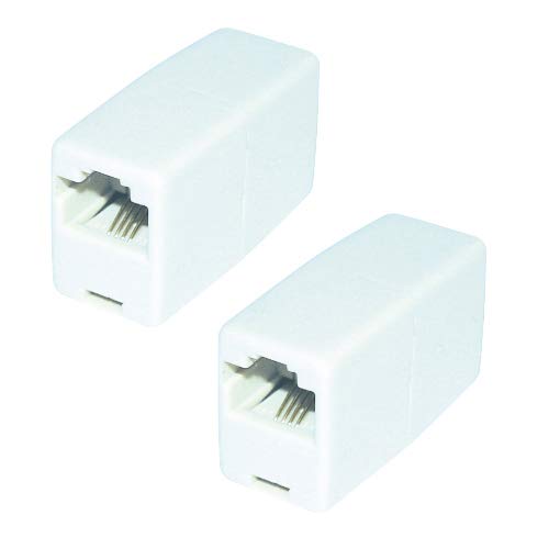 2X Netzwerk Kupplung - RJ45 - Netzwerkkabel Verbinder Ethernet Kabel Adapter - RJ45 Buchse auf Buchse - Weiß - 2 Stück von PerfectHD