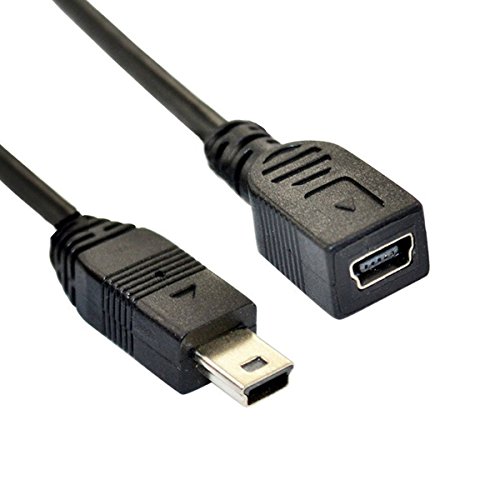 PerfectHD Mini USB Verlängerung | 1,2 Meter | 5-polig | USB 2.0 | USB Mini Stecker auf USB Mini Buchse | Kabel Adapterkabel Verlängerungskabel | Schwarz von PerfectHD