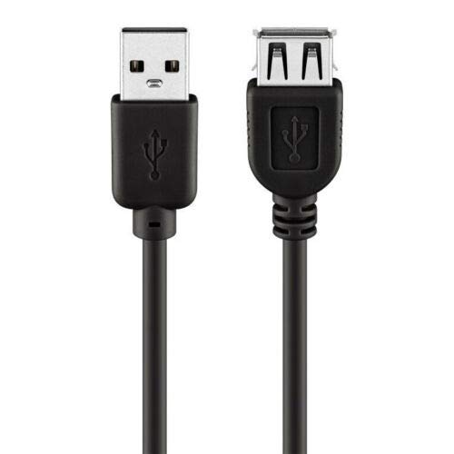 PerfectHD USB 2.0 Verlängerungskabel | 3m | Kabel Verlängerung | Datenkabel bis 0,48 Gbit/s | USB 2.0 Stecker (Typ A) > USB 2.0 Buchse (Typ A) | Schwarz | 3 Meter von PerfectHD
