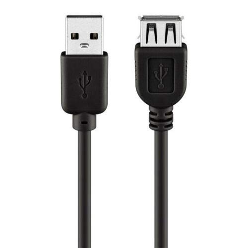 PerfectHD USB 2.0 Verlängerungskabel | 5m | Kabel Verlängerung | Datenkabel bis 0,48 Gbit/s | USB 2.0 Stecker (Typ A) > USB 2.0 Buchse (Typ A) | Schwarz | 5 Meter von PerfectHD