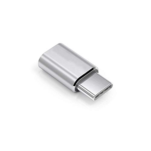 PerfectHD USB-C Adapter | 5 Gbps | USB TYP C Stecker auf Micro USB 3.0 Typ D Buchse | High Speed Adapter Konverter Verbinder | Silber von PerfectHD