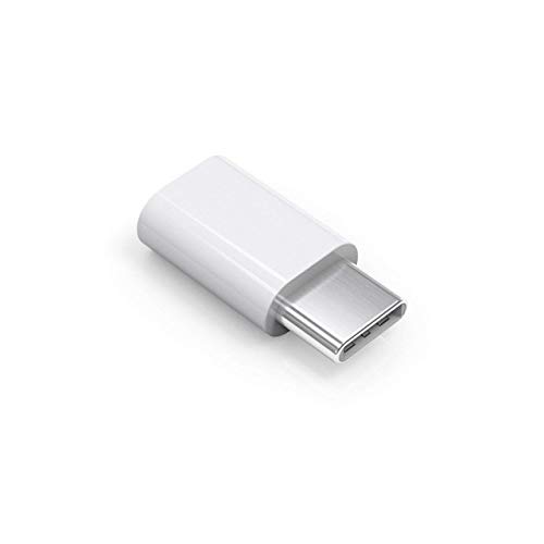 PerfectHD USB-C Adapter | 5 Gbps | USB TYP C Stecker auf Micro USB 3.0 Typ D Buchse | High Speed Adapter Konverter Verbinder | Weiß von PerfectHD