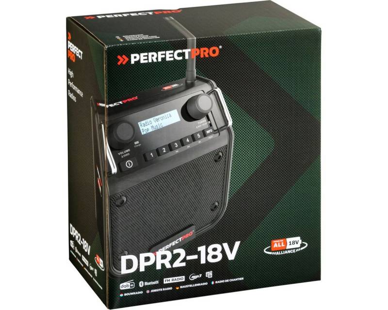PerfectPro DABPRO 18V Baustellenradio Baustellenradio von PerfectPro