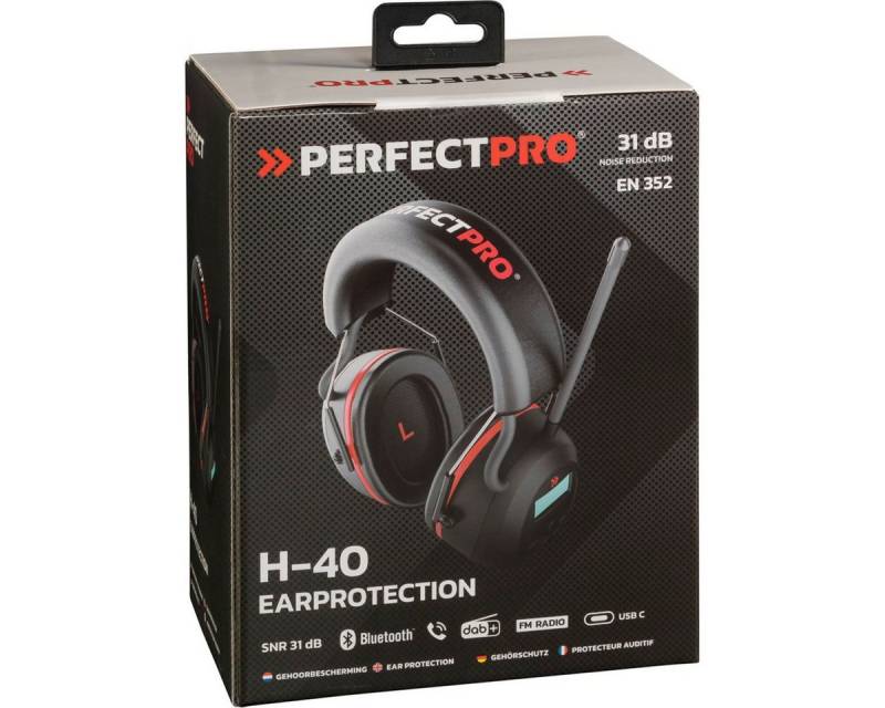 PerfectPro H-40 Earprotection Baustellen-Kopfhörer Baustellenradio von PerfectPro
