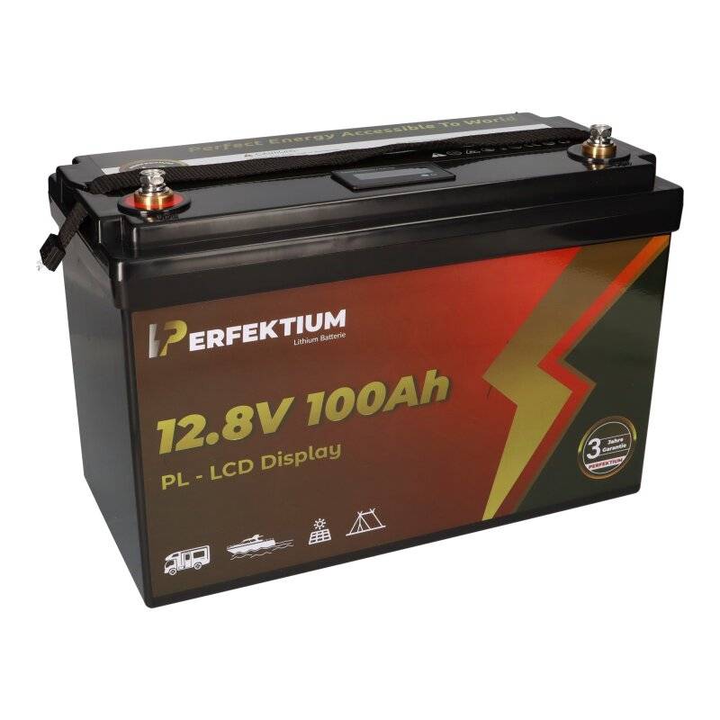 Perfektium Batterie PL LiFePO4 12.8V 100Ah Smart BMS & LCD Bildschirm von Perfektium