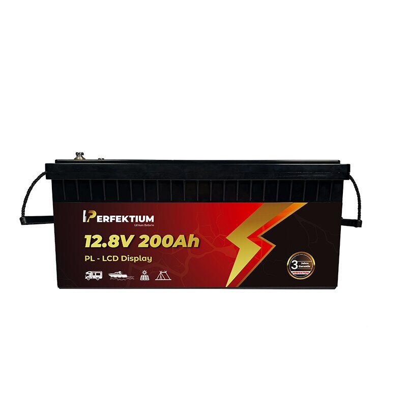 Perfektium Batterie PL LiFePO4 12.8V 200Ah Smart BMS & LCD Bildschirm mit 0% MwSt nach §12 Abs. 3 UstG von Perfektium