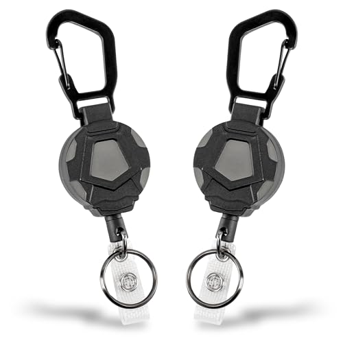 Perfekto24 Premium Einziehbarer Schlüsselanhänger mit Ausweishalter 2er Pack - Robustes Schlüsselband Ausziehbar für einfache Zugänglichkeit - Praktischer Kartenhalter Ausweis Clip mit Schlüsselrolle Perfekto24 Premium Einziehbarer Schlüsselanhänger mit Ausweishalter 2er Pack - Robustes Schlüsselband Ausziehbar für einfache Zugänglichkeit - Praktischer Kartenhalter Ausweis Clip mit Schlüsselrolle von Perfekto24