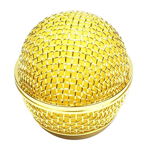 Performance Plus SM58 Stil Gold Mesh OEM Ersatz, Schraube auf Kugel Mikrofon Gitter (MB58-G) von Performance Plus