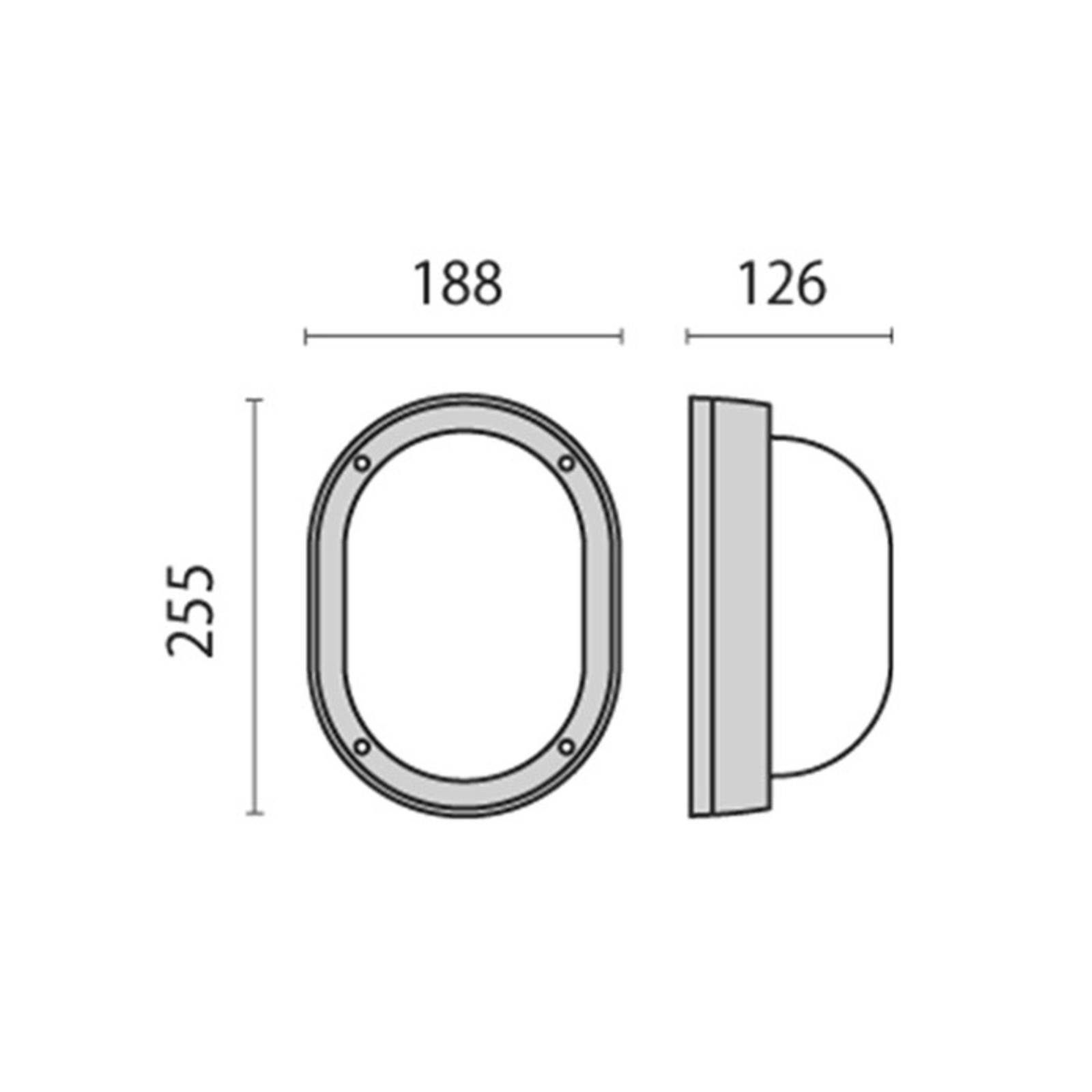 LED-Außenwandleuchte Eko+19 LED 3.000K anthrazit von Performance in Lighting