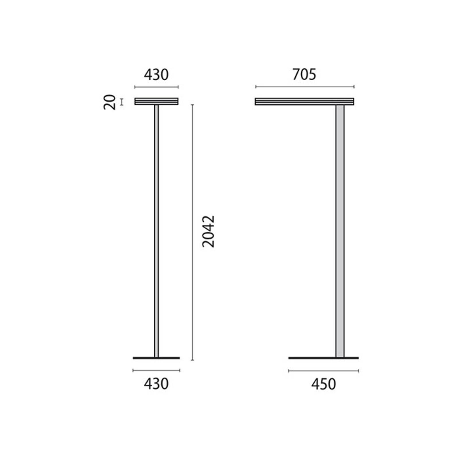 LED-Stehleuchte SL720SL Tast-Dim 15.500lm weiß von Performance in Lighting