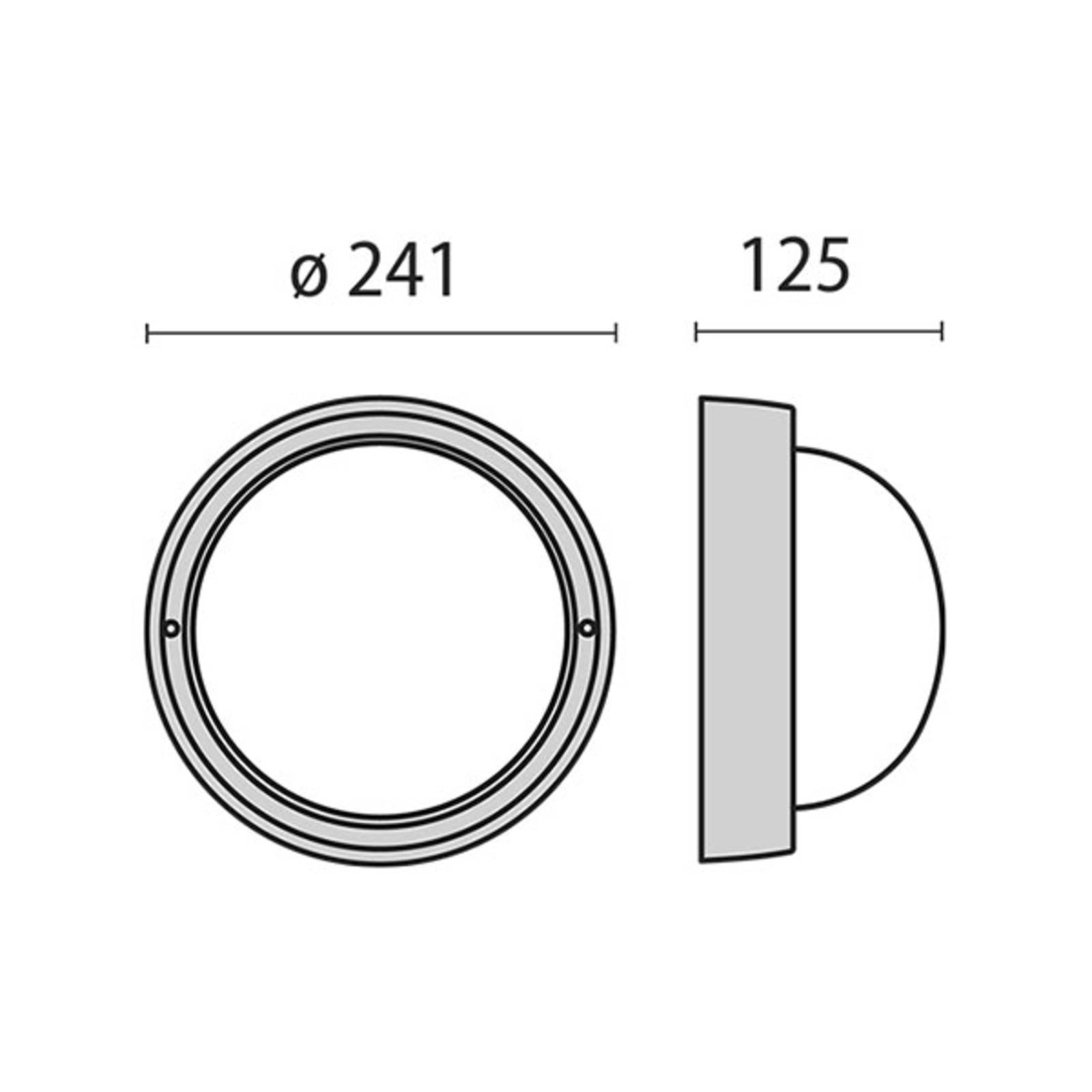 Wandleuchte Eko+21 mit E27, anthrazit von Performance in Lighting