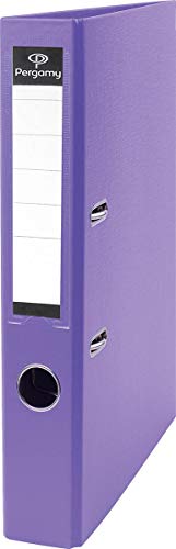 Pergamy 900843 Ordner mit Kunststoffbezug A4 5cm violett von Pergamy
