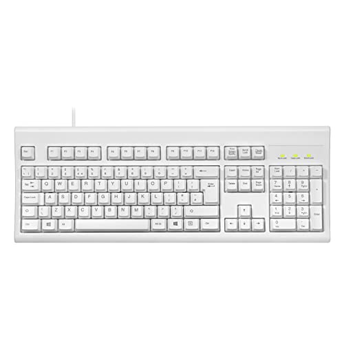 PERIBOARD-106 Tastatur weiß weiß UK English Layout von Perixx