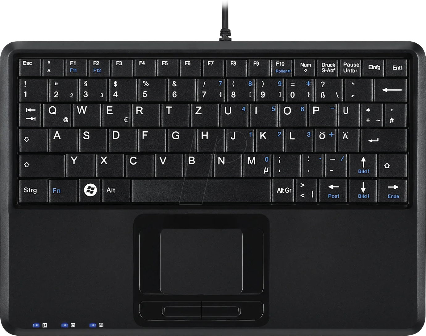 PERIBOARD-510HP - Tastatur, USB, Touchpad, schwarz PERIBOARD-510HP - Tastatur, USB, Touchpad, schwarz von Perixx