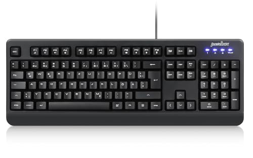 Perixx,11363,PERIBOARD-517 AA8Wasserdichte WaschbareTastatur mit Ziffernblock,IP65, Vollständig Wasserdicht, Schwarz, QWERTZLayout von Perixx